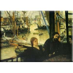 Wapping on Thames 16x11 Streched Canvas Art by Whistler, James Abbott 