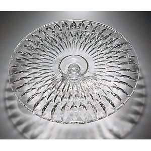  Crystal Cake Plate on Foot   Chalet   13 inches Kitchen 