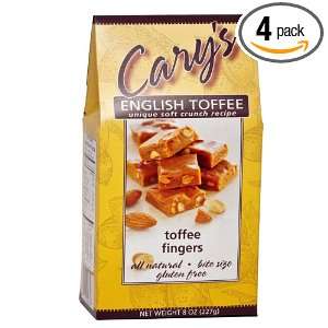 Carys Of Oregon Toffee Fingers, 8 Ounce Boxes (Pack of 4)  