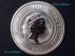 2011 Fiji (New Zealand Mint) 1 oz 999 Pure Silver Hawksbill Turtle 