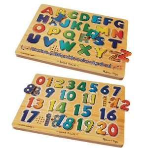  Alphabet & Numbers Sound Puzzles Toys & Games
