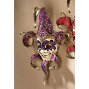   Italian Venetian Carnival Masquerade Purple Wall Mask Decor Home