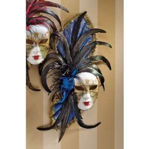  20 Italian Carnival Of Venice Venetian Feathered Carnival Wall Mask 