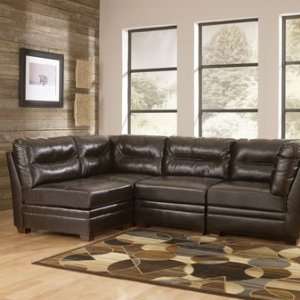  Market Square Douglas 4 Seat Sectional in Chocolate