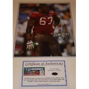  Kenyatta Walker Tampa Bay Buccaneers/Bucs Autographed/Hand 