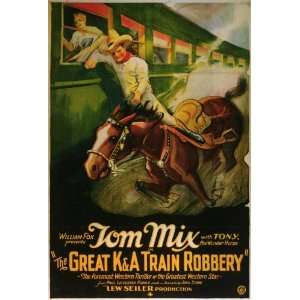  Great K & A Train Robbery (1926) 27 x 40 Movie Poster 