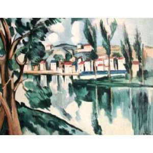 La Seine a Chatou, 1908 by Maurice de Vlaminck, 13x10