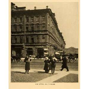  1903 Print Hotel de lEurope St Petersburg Russia Peasant 