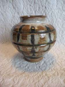 1975 Art Pottery Clay Stoneware Signed 4 Vase Glazed  