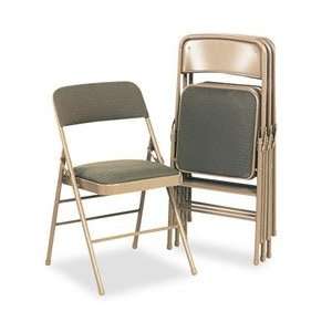  Samsonite Fabric Padded Seat/Back Folding Chair, Taupe 