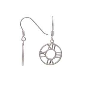  Sterling Silver Roman Numeral Disc Earrings Jewelry
