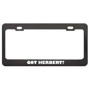 Got Herbert? Girl Name Black Metal License Plate Frame Holder Border 