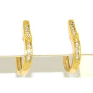  0.21 CTW Diamond Earrings 14K Yellow Gold Jewelry