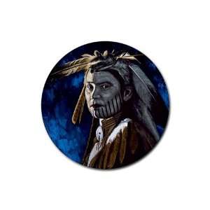 Indian Native American Round Rubber Coaster set 4 pack Great Gift Idea