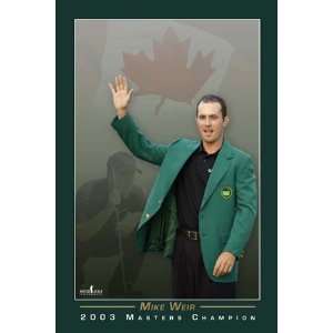 Mike Weir   Green Jacket Plaque 16x20