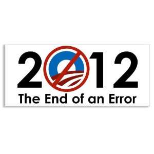  2012 Nobama   The End of an Error Bumper Sticker 