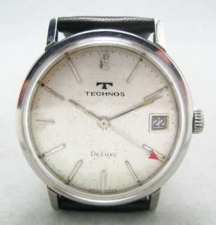 VINTAGE SWISS TECHNOS 17 Jewels Manual Mens Watch C.50S  