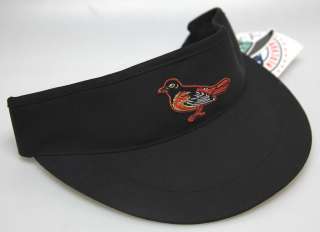   MLB Black Embroidered Baltimore Orioles Adjustable Buckle Back Visor