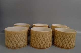 Vintage KRONJYDEN Denmark 1960s 6 cups RELIEF pattern  