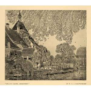  1910 Print W. O. J. Nieuwenkamp Art Amersfoort Leaves 