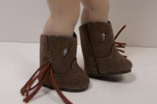 LT BROWN Faux Suede Cowboy Boot Doll Shoe For 8 Vintage GINNY 