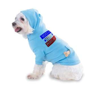 VOTE FOR POSTCARDS Hooded (Hoody) T Shirt with pocket for your Dog or 