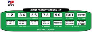 Giant Factory Stencil Kit   Great For Factory/Warehouse  