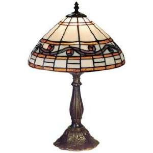   and Red Swirl Tiffany Style 18 High Table Lamp