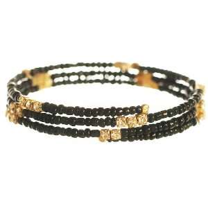  Teramasu Black Seeded Coil Bracelet Jewelry