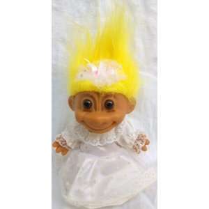  Russ Berrie Good Luck Troll Bride Girl, 6, Yellow Hair 
