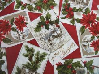 Moda Winter Walden Pond Christmas Greetings Card Fabric  