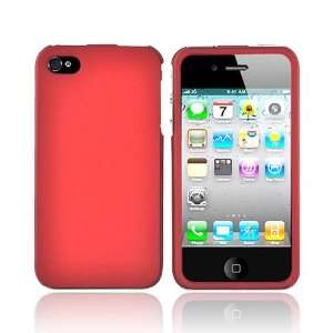  Apple iPhone 4 Rubberized Hard Case Red & PRY TOOL Cell 
