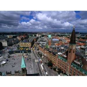  Square) and Copenhagen from the City Hall Tower, Copenhagen, Denmark 