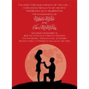   Silhouette Berry Engagement Party Invitations