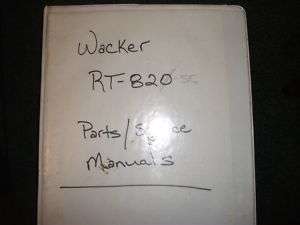 Wacker RT 82 SC Trench Rollers parts service manual  