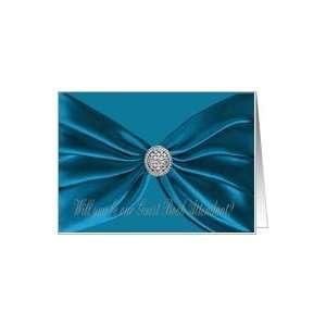  Blue Satin Sash, Will you be our Guest Book Attendant 