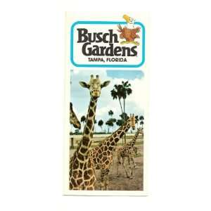  1974 Busch Gardens Tampa Fold out Souvenir brochure 