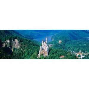 View of a Castle, Neuschwanstein Castle, Bavaria, Germany by Panoramic 