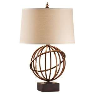   Bulb Firenze Gold / Dark Walnut Base Lamp by Murray Feiss 10102FG/DWB