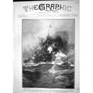  1904 SORTIE PORT ARTHUR ADMIRAL TOGO WAR SHIP BATTLE