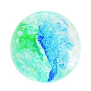  Caithness Fizz Bomb Glass Paperweight Green Blue Gift 