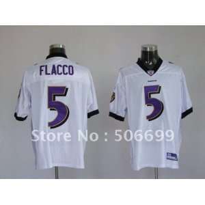 2011 baltimore ravens 5 joe flacco white jersey usa 
