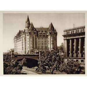  1926 Chateau Laurier Hotel Ottawa Ontario Photogravure 