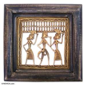  Brass wall art, Vegetable Harvest