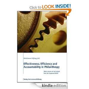   in Philanthropy What Lessons can be Learned from the Corporate World