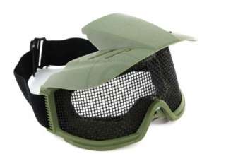 Force Tactical Airsoft Wire Mesh Goggles w/ Visor   GREEN
