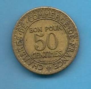 FRANCE 50 CENTIMES YEAR 1921,HIGH VALUE, NICE CONDITION  