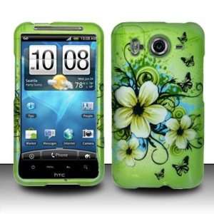  BUTTERFLY & FLOWERS Hard Rubber Feel Plastic Design Case 