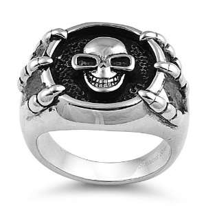  Stainless Steel Casting Ring   Skull   Size 10 Jewelry