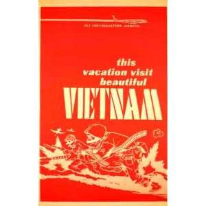   Vintage Political Poster This Vacation Visit Beautiful Vietnam